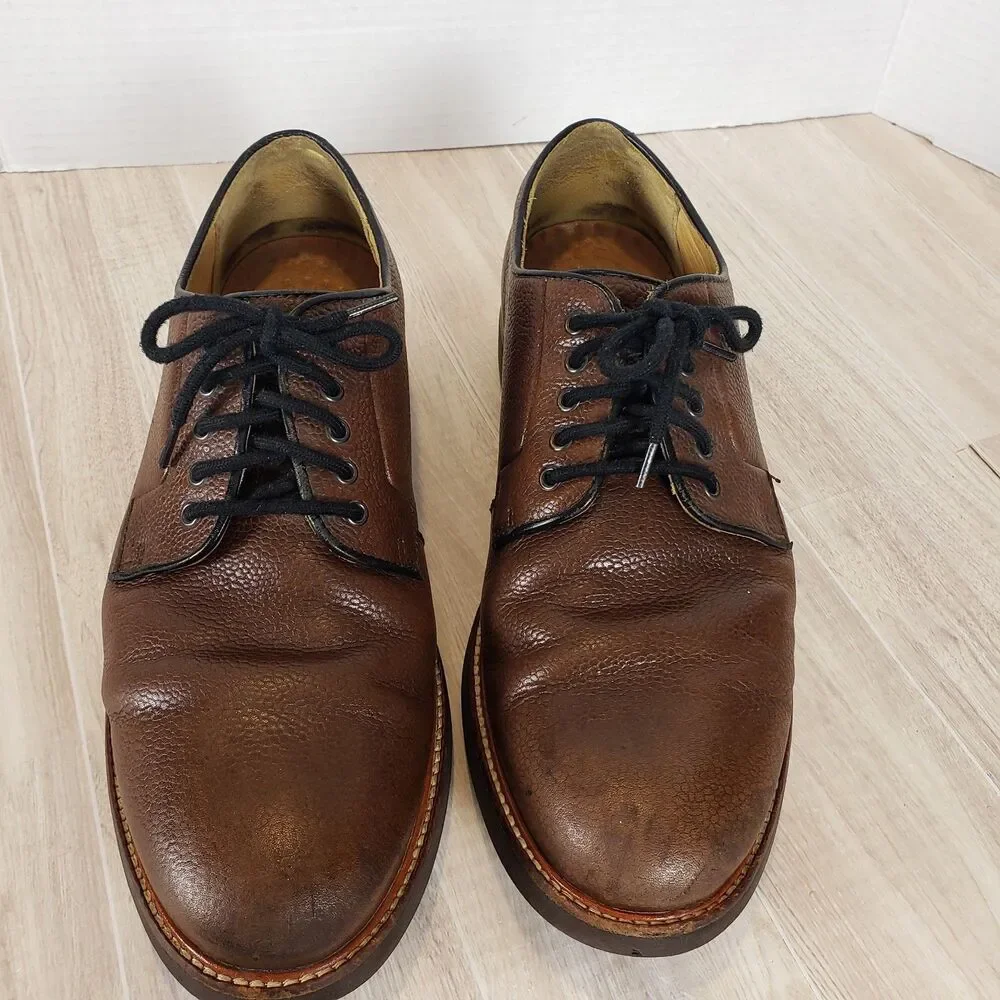 Samuel Hubbard Founder Oxford Men’s 10 Brown Pebble Leather Comfort Shoe